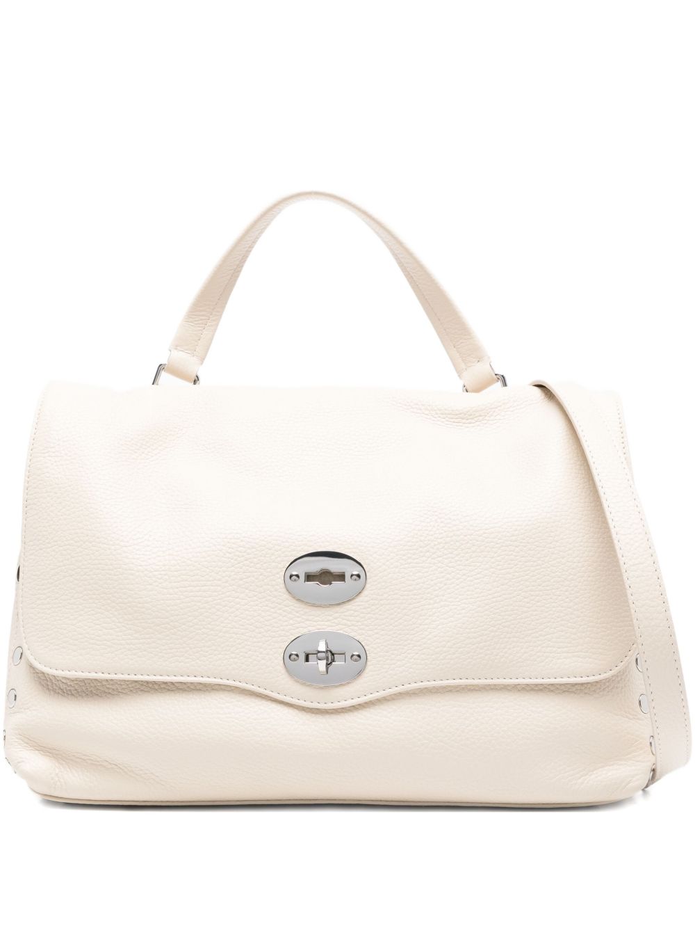 Zanellato Postina Daily Medium Leather Handbag Beige