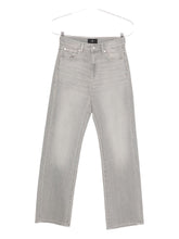 Seven Grey Wide-Leg Straight Jeans with Five-Pocket Detailing Grey