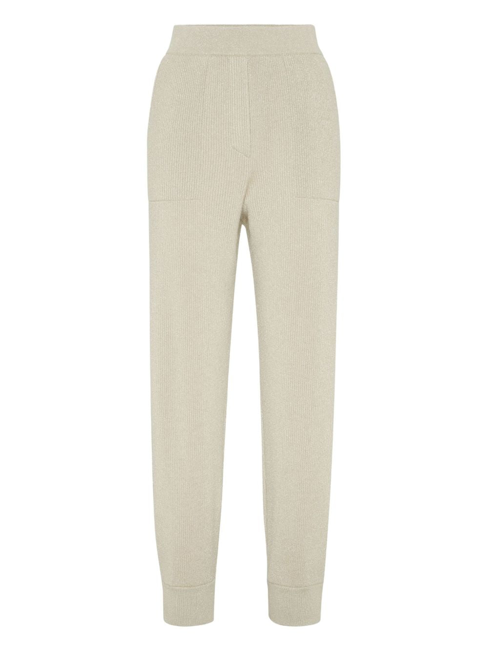 Brunello Cucinelli Tapered Cashmere Trousers Beige