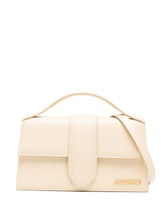 JACQUEMUS Le Grand Bambino Top Handle Calf Leather Tote Bag Ivory