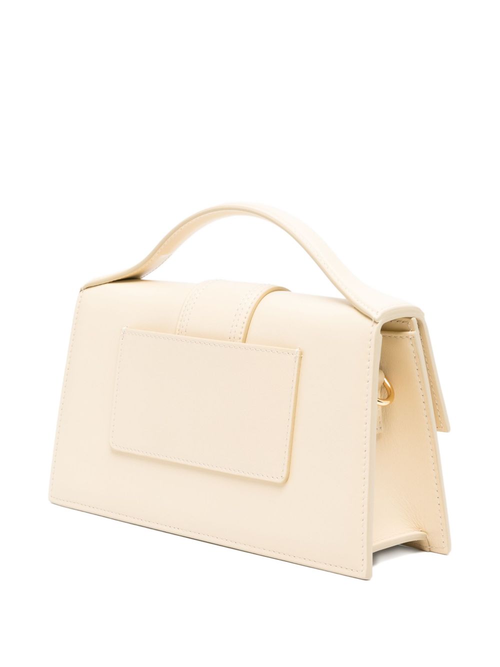 JACQUEMUS Le Grand Bambino Top Handle Calf Leather Tote Bag Ivory