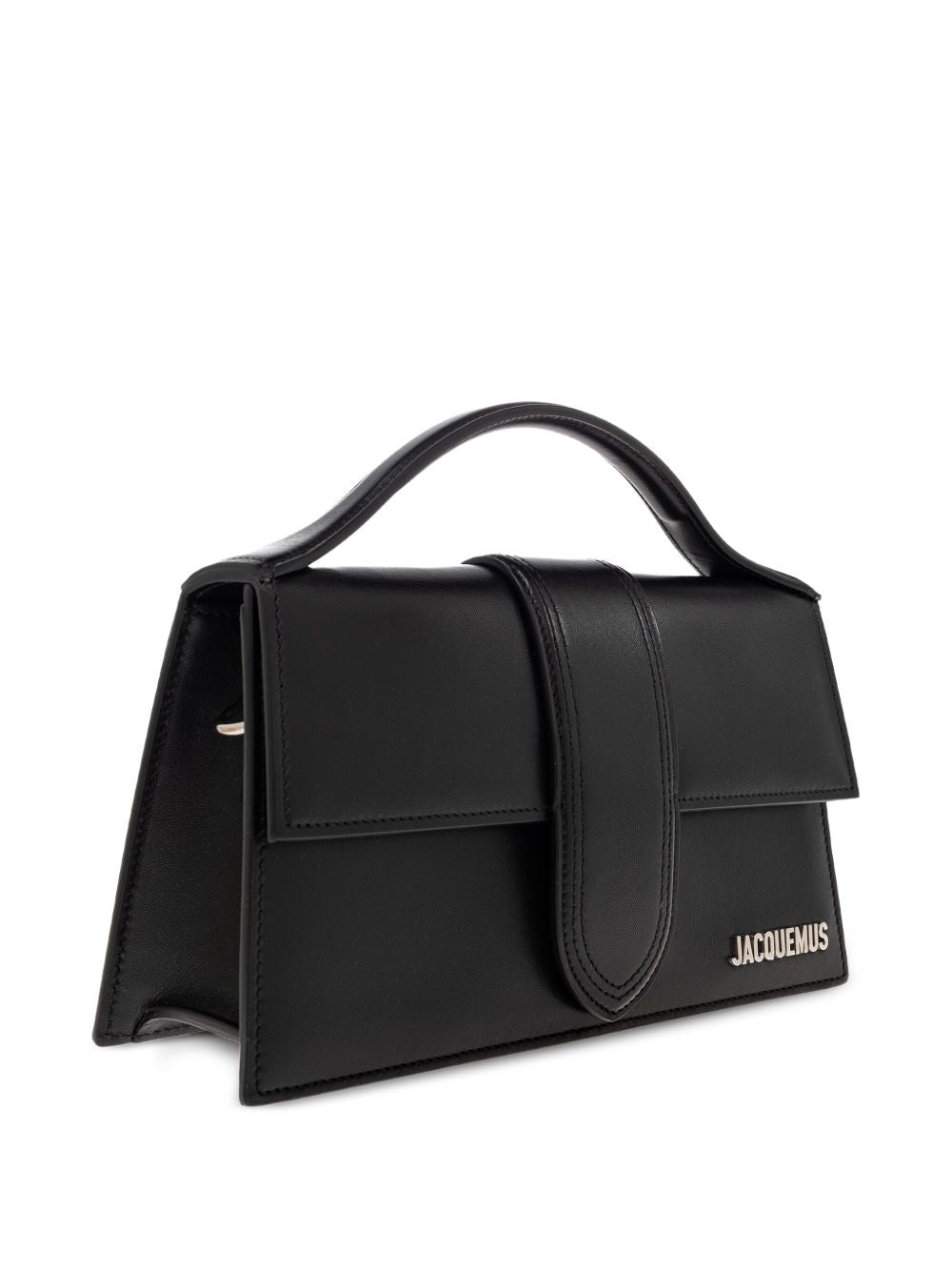 JACQUEMUS The Big Child Patent Leather Shoulder Bag Black
