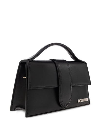 JACQUEMUS The Big Child Patent Leather Shoulder Bag Black