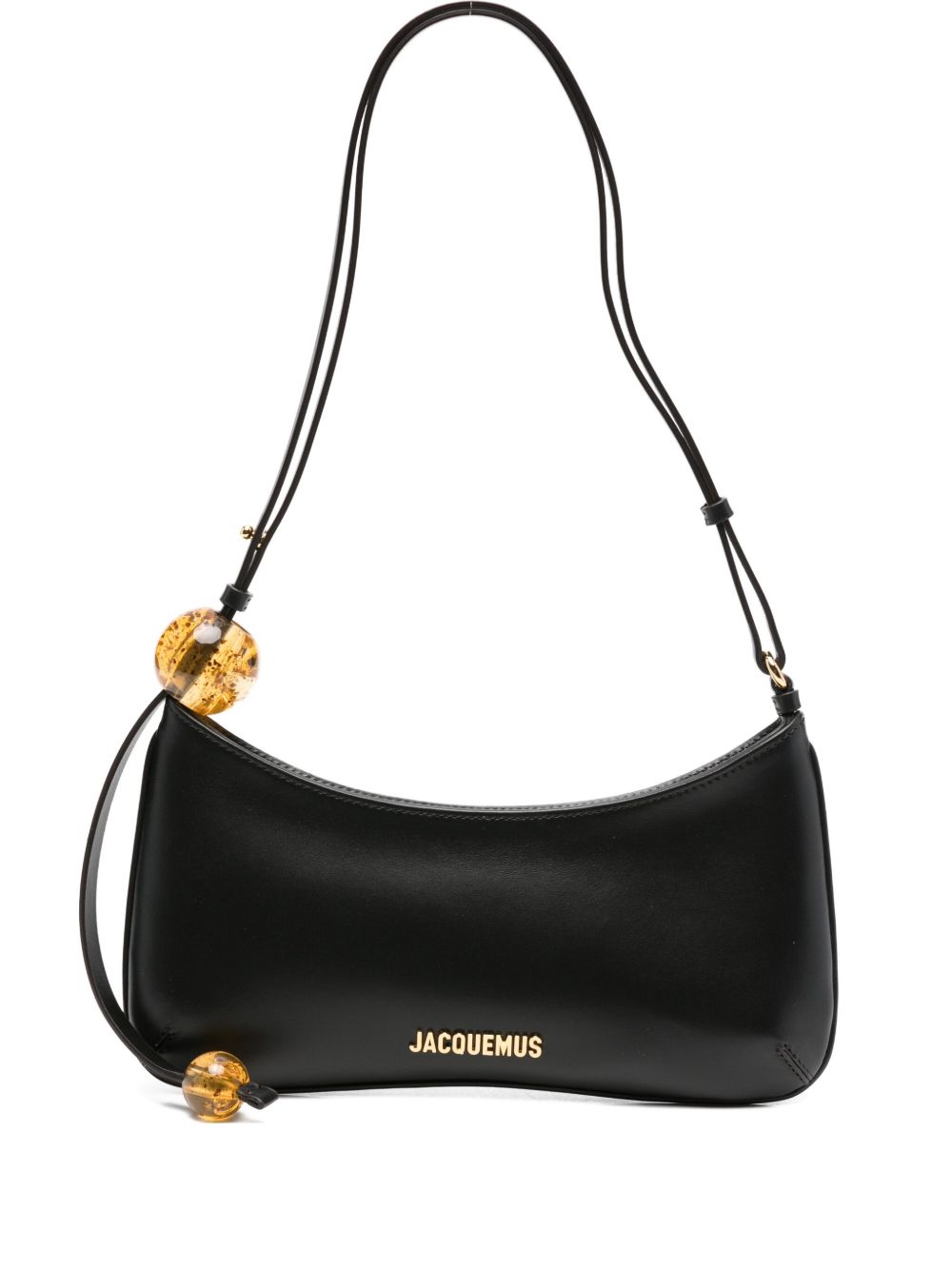 JACQUEMUS The Bisou Perle Embellished Black Shoulder Bag black