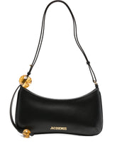 JACQUEMUS The Bisou Perle Embellished Black Shoulder Bag black