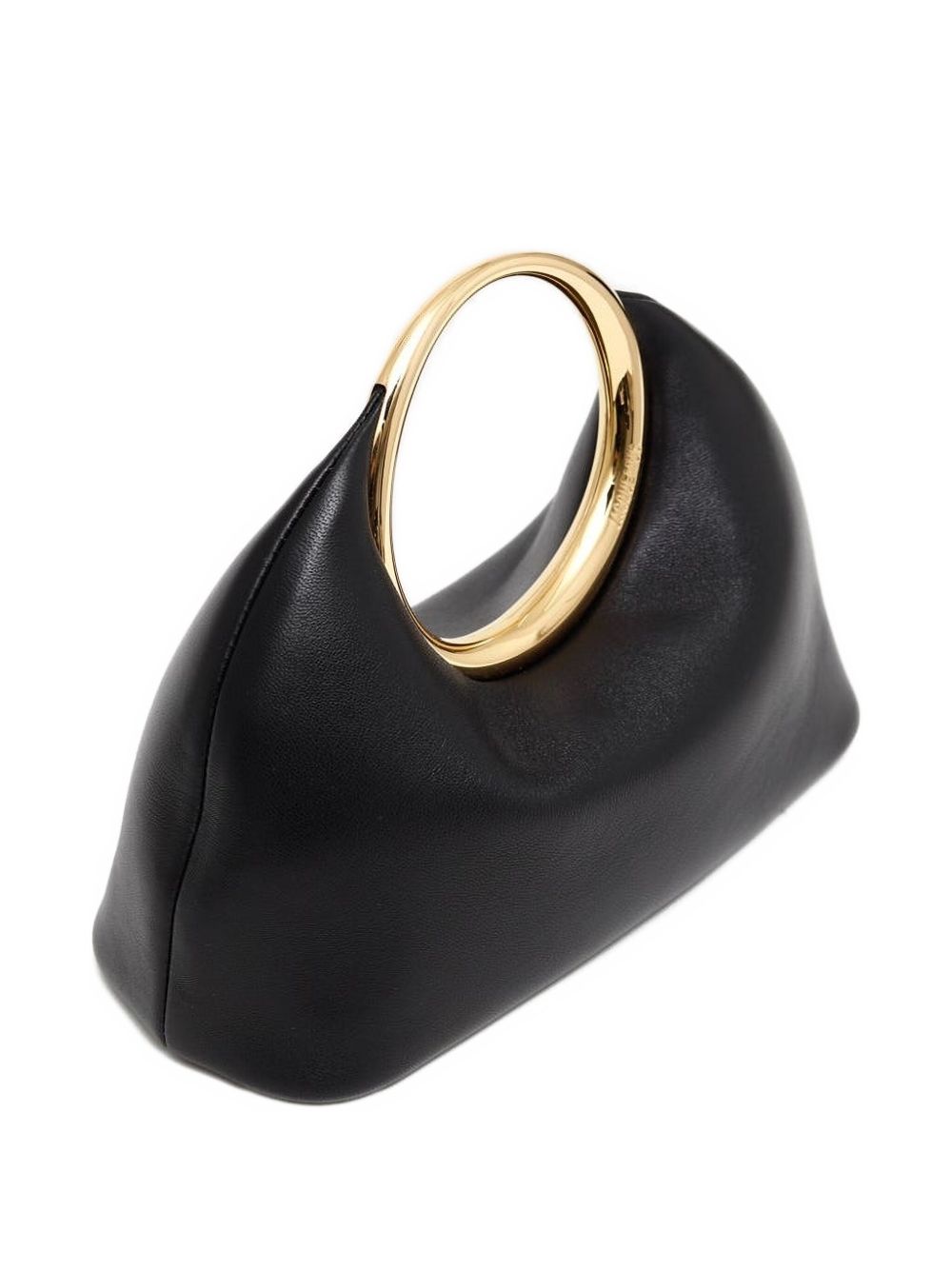 JACQUEMUS La Petite Calino Black Leather Tote Bag Black