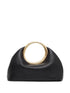 JACQUEMUS La Petite Calino Black Leather Tote Bag Black