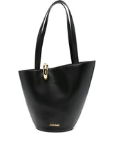 Jacquemus Le Petit Bambola Black Calf Leather Tote Bag Black