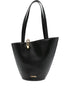 Jacquemus Le Petit Bambola Black Calf Leather Tote Bag Black