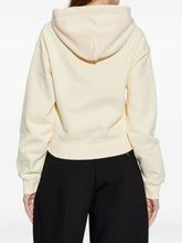 Jacquemus Cropped Gros Grain Hoodie in Beige Beige