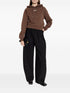 Jacquemus Cropped Logo-Patch Cotton Hoodie Brown