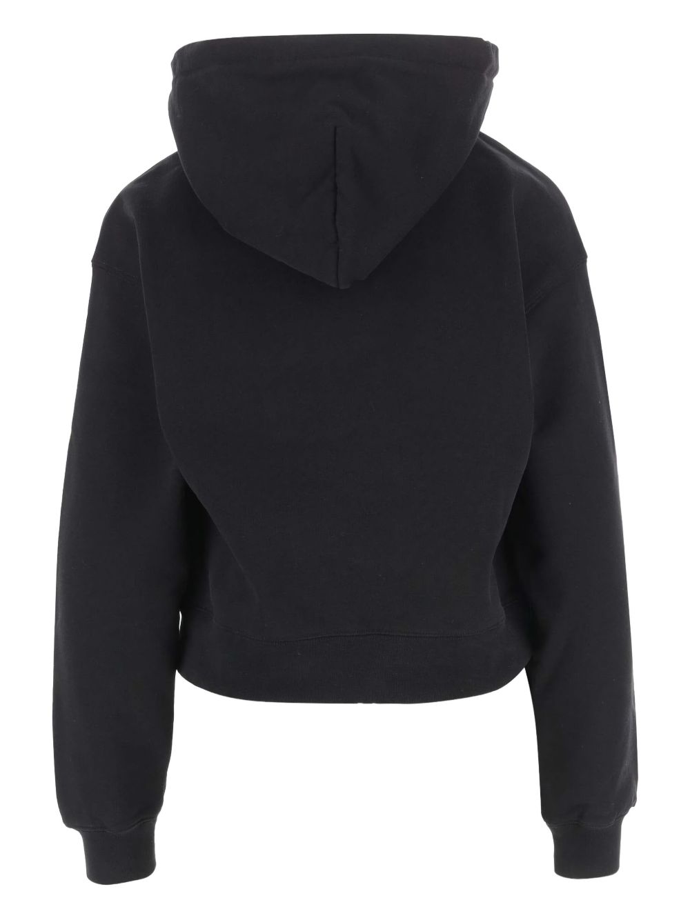 Jacquemus Gros Grain Drawstring Cotton Hoodie Black