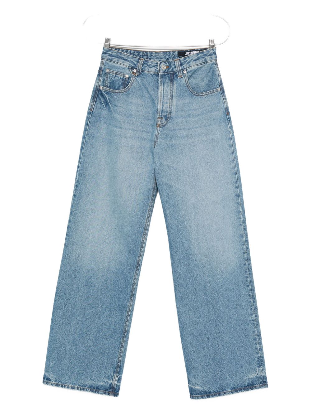 Jacquemus Le De-Nimes Large Indigo Blue Wide-Leg Jeans Clear Blue