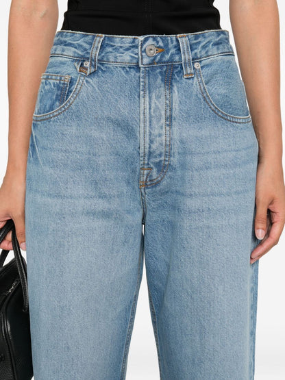 Jacquemus Le De-Nimes Large Indigo Blue Wide-Leg Jeans Clear Blue