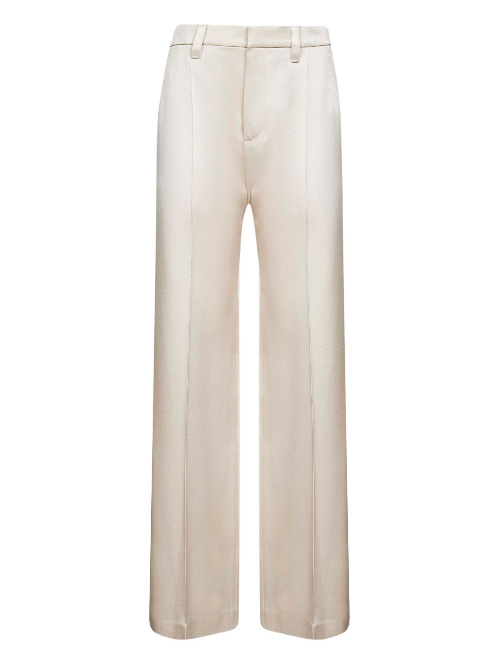 Brunello Cucinelli Wide-Leg Wool Trousers White White