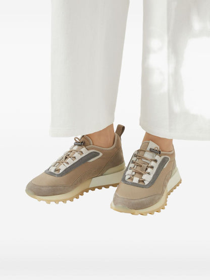 Brunello Cucinelli Runners in Techno Fabric and Suede Beige
