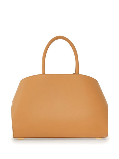 Ferragamo Hug Large Smooth Leather Shopper Bag Beige