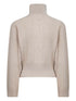 Brunello Cucinelli Cashmere Sparkling High Collar Zipped Cardigan Beige Beige