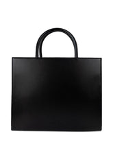 Elisabetta Franchi Logo-Plaque Leather Tote Bag Black Black