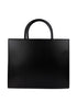 Elisabetta Franchi Logo-Plaque Leather Tote Bag Black Black