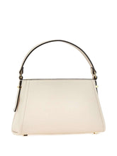 Elisabetta Franchi Small Off-White Logo Plaque Tote Bag White