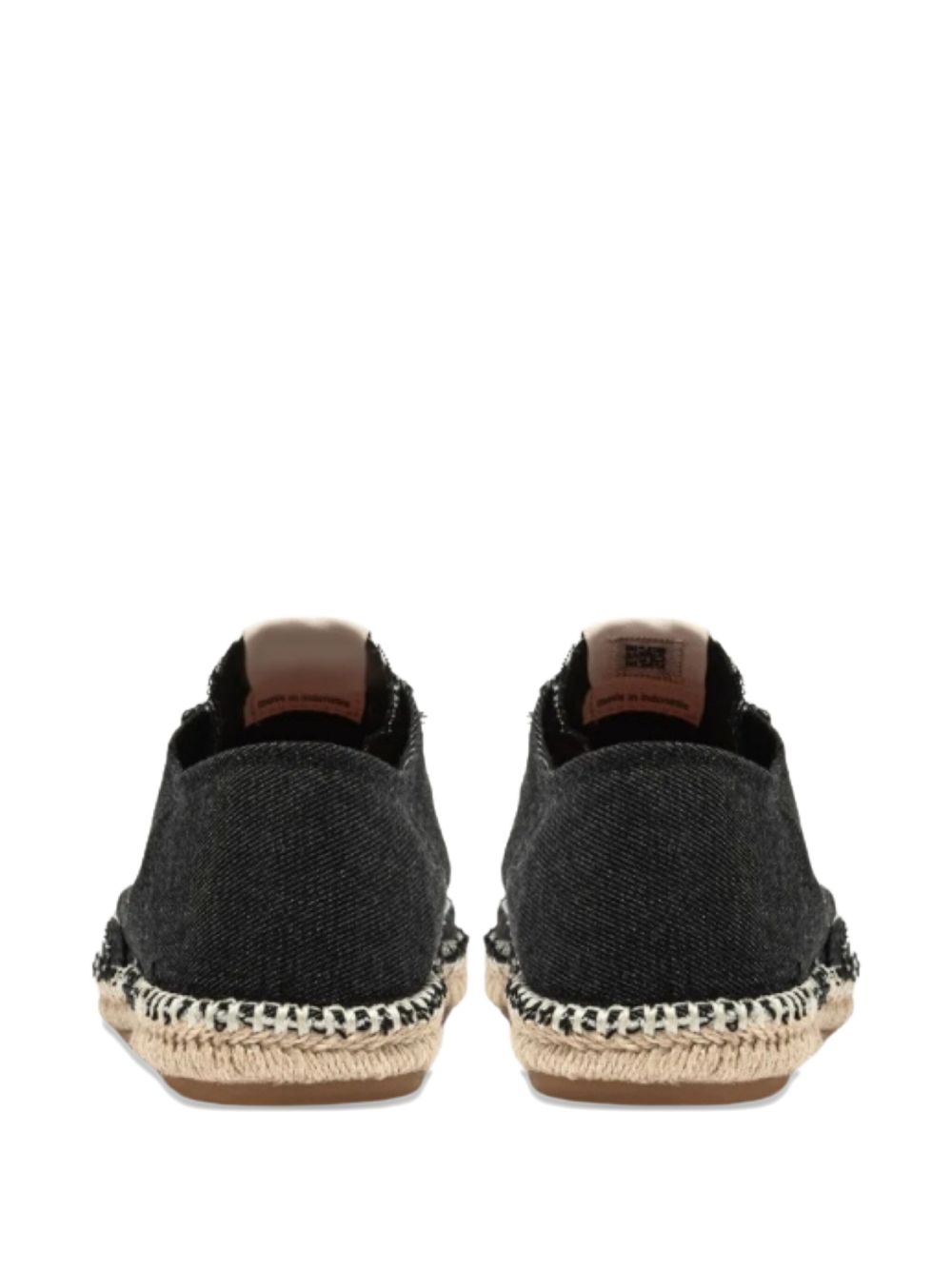 Autry Denim And Jute Low-Top Canvas Sneakers Black