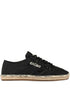 Autry Denim And Jute Low-Top Canvas Sneakers Black