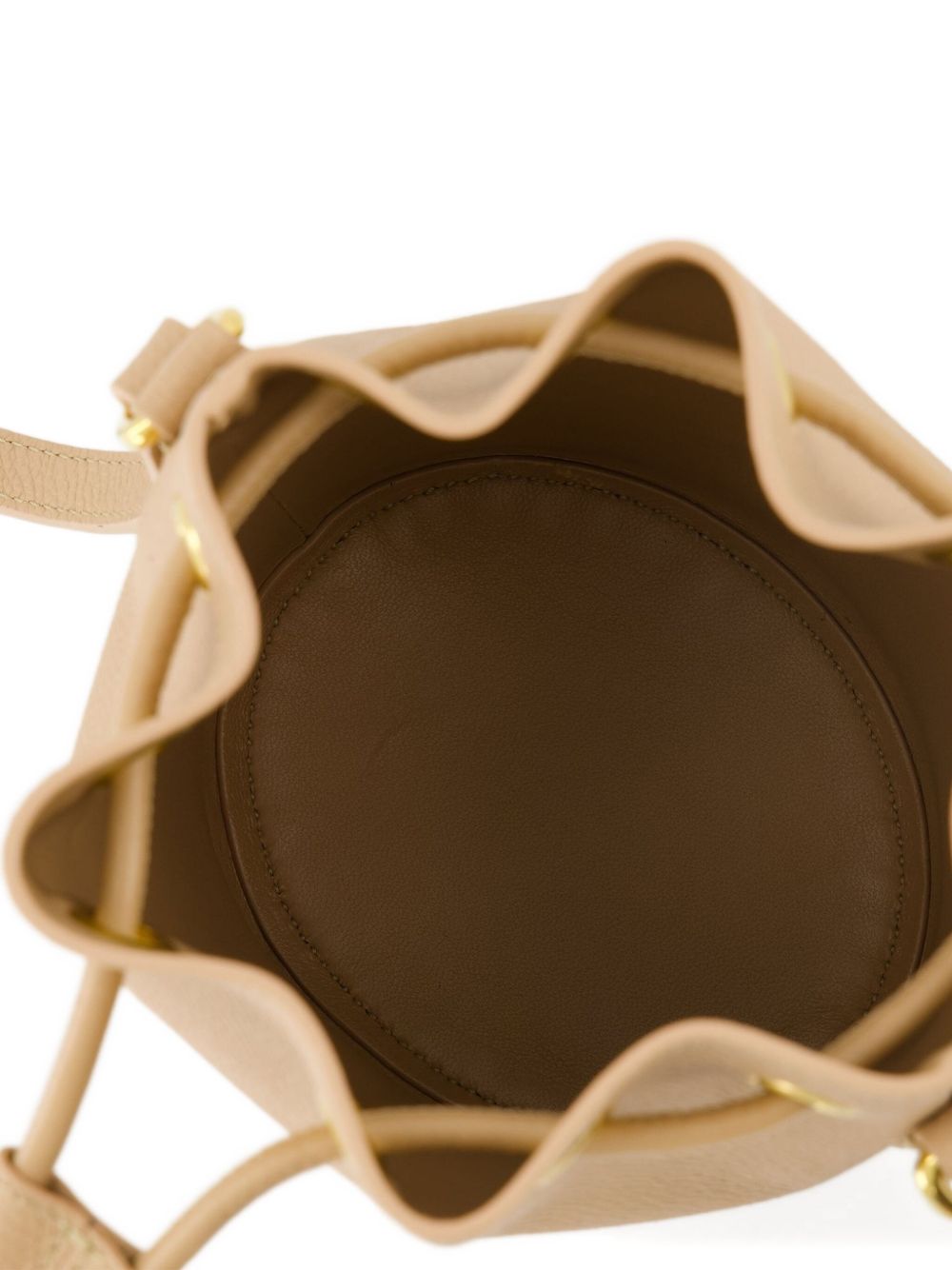 Valentino Garavani VLogo Signature Mini Leather Bucket Bag Powder