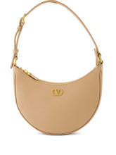 Valentino Garavani VLogo Signature Mini Calfskin Leather Hobo Bag Pink Pink