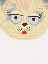 Valentino Cat-Face Appliqué Cotton T-Shirt Ivory