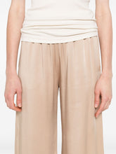 Fabiana Filippi Wide-Leg Powder Trousers with Elasticated Waist in Beige Powder