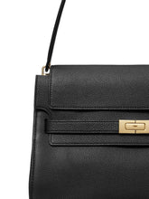 Tory Burch Lee Radziwill Large Pebble Leather Handbag Black
