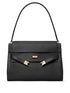 Tory Burch Lee Radziwill Large Pebble Leather Handbag Black
