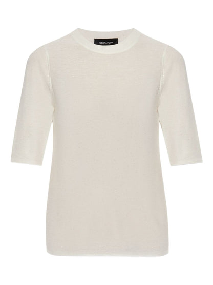 Fabiana Filippi Crewneck Wool Sweater White White