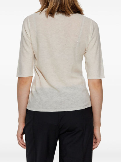 Fabiana Filippi Crewneck Wool Sweater White White
