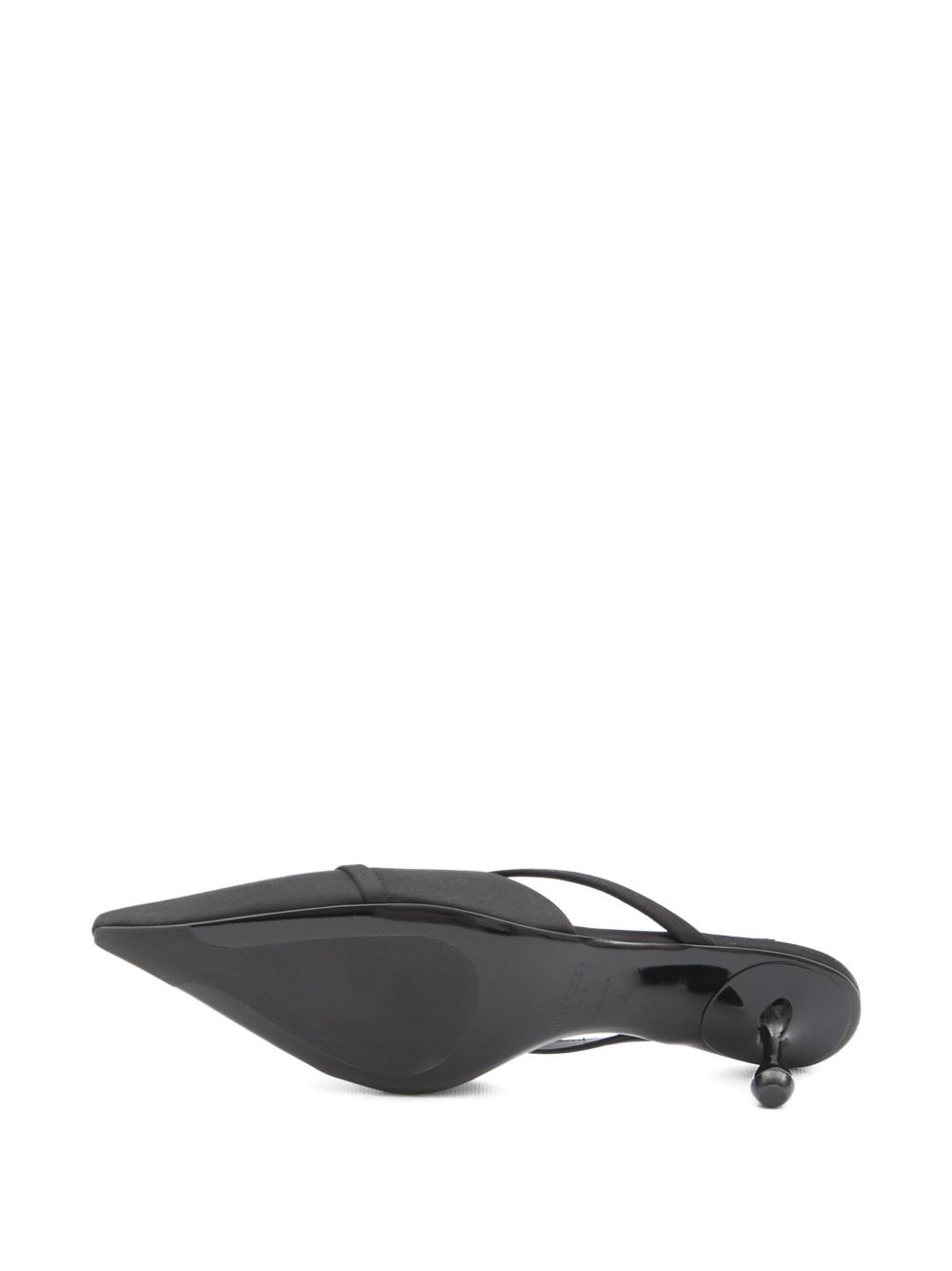 Jimmy Choo 50mm Sana Pearl-Embellished Satin Mules Black