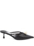 Jimmy Choo 50mm Sana Pearl-Embellished Satin Mules Black