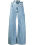 Maison Margiela Wide-Leg Décortiqué Denim Jeans Clear Blue