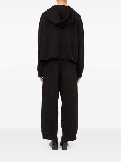 MM6 Maison Margiela Signature Numbers Motif Cotton Hoodie Black