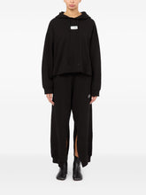 MM6 Maison Margiela Signature Numbers Motif Cotton Hoodie Black
