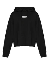 MM6 Maison Margiela Signature Numbers Motif Cotton Hoodie Black