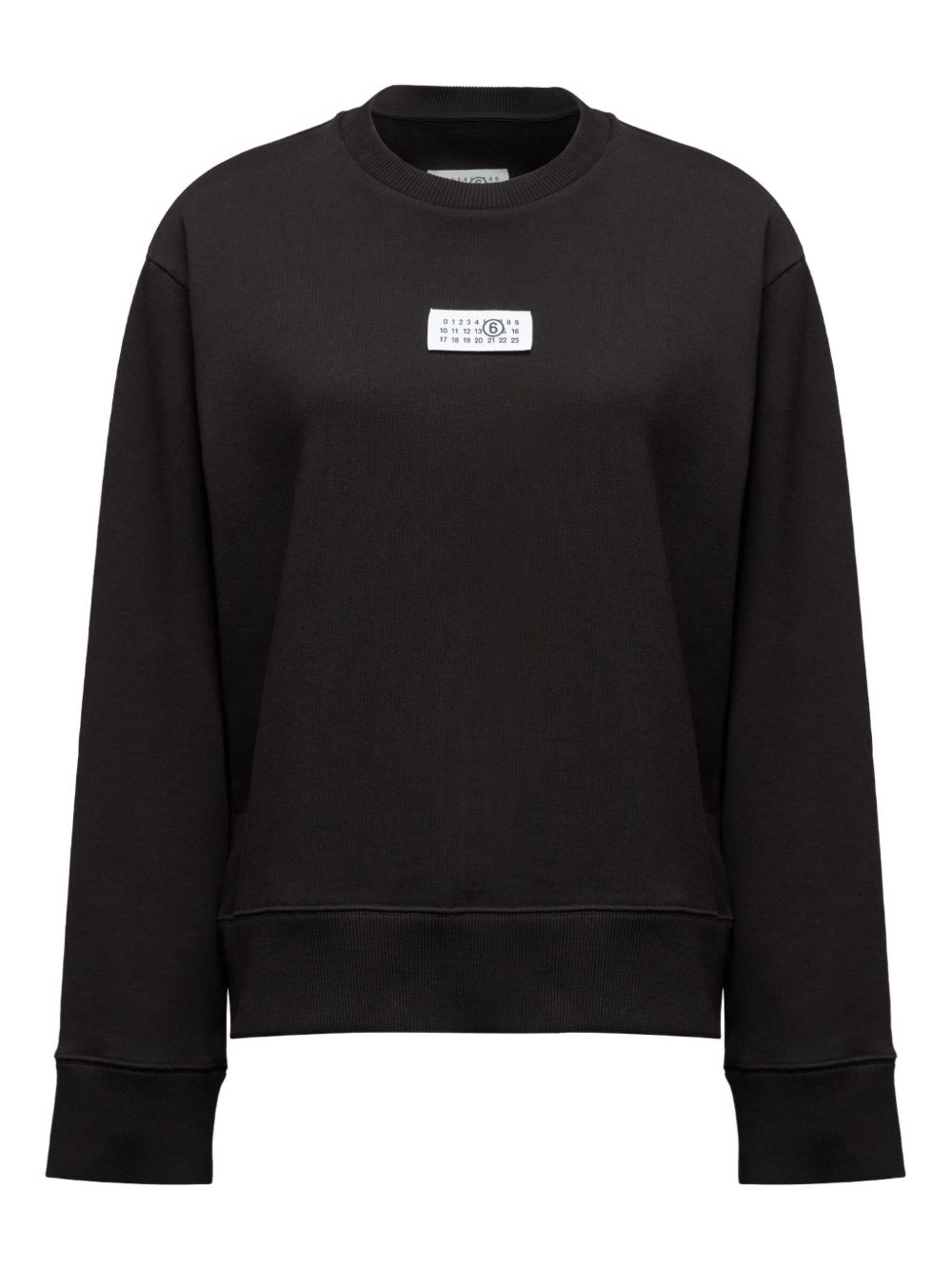 MM6 Maison Margiela Logo-Appliqué Cotton Sweatshirt Black Black