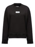 MM6 Maison Margiela Logo-Appliqué Cotton Sweatshirt Black Black