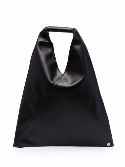 MM6 Maison Margiela Japanese Small Grained Calf Leather Handbag Black