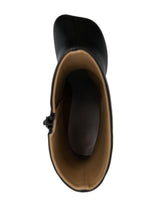 MM6 Maison Margiela 70mm Ankle Leather Boots Black black