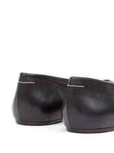 MM6 Maison Margiela Flat Leather Ballet Shoes Black