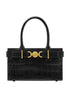 Versace Medusa ’95 Croc-Effect Leather Tote Bag Black