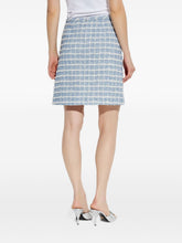 Versace Tweed Medusa Mini Skirt Blue