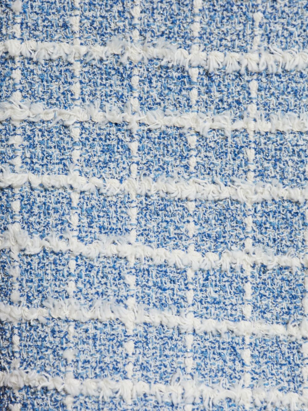Versace Tweed Medusa Mini Skirt Blue