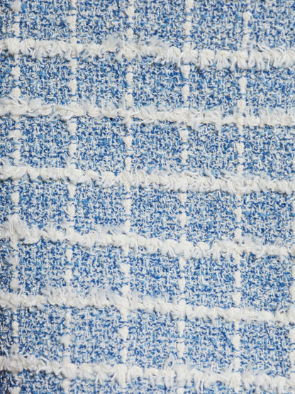 Versace Tweed Medusa Mini Skirt Blue